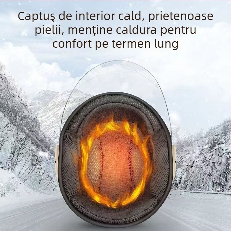 Cască de motocicletă 3/4, Unisex, ABS+PC, Adulți, Toate anotimpurile, Pentru vehicule electrice