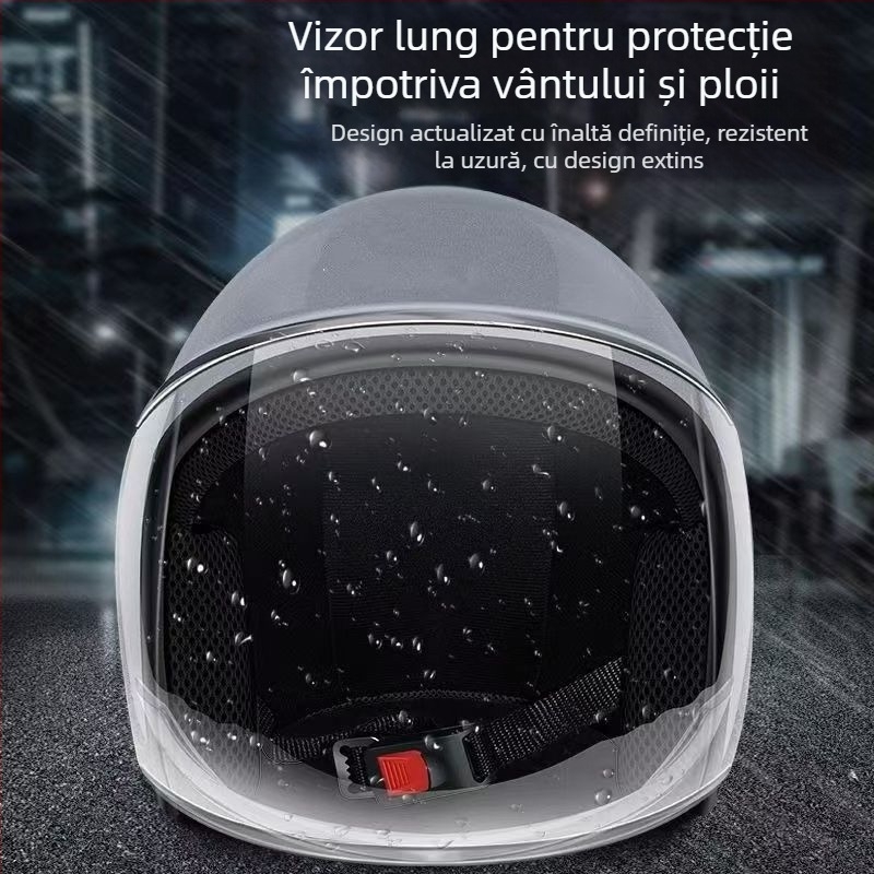 Cască de motocicletă 3/4, Unisex, ABS+PC, Adulți, Toate anotimpurile, Pentru vehicule electrice
