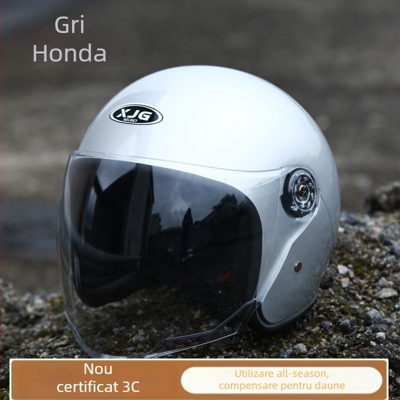 Cască de motocicletă 3/4, Unisex, ABS+PC, Adulți, Toate anotimpurile, Pentru vehicule electrice