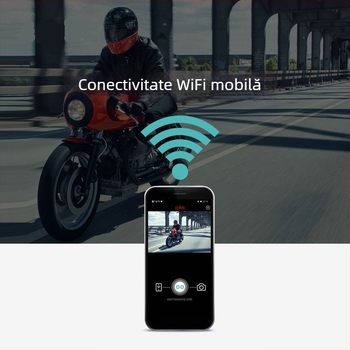 Cască moto cu Bluetooth, cameră video și intercom; înregistrare video, rază de 1 km, Bluetooth 5.0, cip Qualcomm, baterie 76 h, sunet stereo