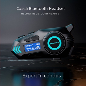K09 Intercom în timp real pentru cască Bluetooth, headset pentru motocicletă, cu durată lungă a bateriei