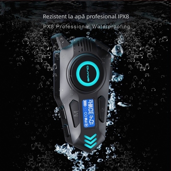 K09 Intercom în timp real pentru cască Bluetooth, headset pentru motocicletă, cu durată lungă a bateriei