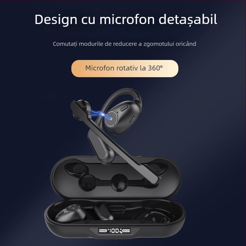 2025 Căști Bluetooth OWS cu clips pentru ureche și microfon detașabil, sunet stereo HD, model A2
