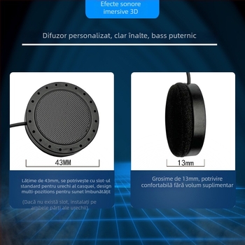 Cască de motocicletă cu headset Bluetooth (baterie de 80 ore, Bluetooth 5.0, autonomie de 10 m, impermeabil, stereo)
