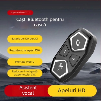 Casca Bluetooth pentru motocicletă – seria X, reducere inteligentă a zgomotului, rază 20 m, Bluetooth 5.0, sunet 3D, baterie 50 h