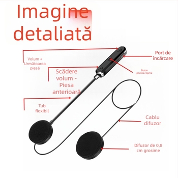 Accesoriu pentru cască de motocicletă pentru vehicul electric, cu căști Bluetooth încorporate, Bluetooth 5.0, rază de 10 m, sunet stereo, baterie 10 ore