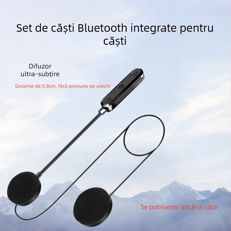 Accesoriu pentru cască de motocicletă pentru vehicul electric, cu căști Bluetooth încorporate, Bluetooth 5.0, rază de 10 m, sunet stereo, baterie 10 ore
