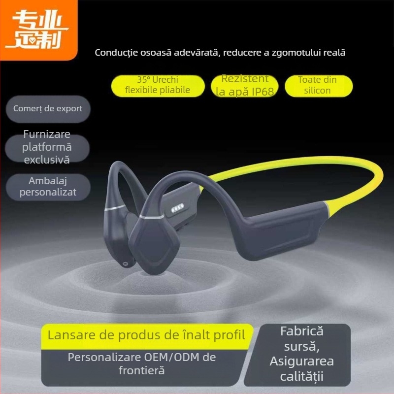 Căști cu conductie osoasă ES-918, design pliabil, Bluetooth 6.0, stocare 32GB, autonomie peste 8 ore