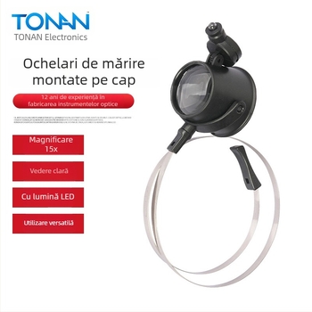 Ochelari cu lupă și LED pentru repararea ceasurilor, MG13B-A, Playful Vision