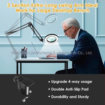 Lupă de mărire pliabilă 10x USB, iluminare LED, pentru reparații la fierul de lipit, lampă de birou și îngrijire a pielii