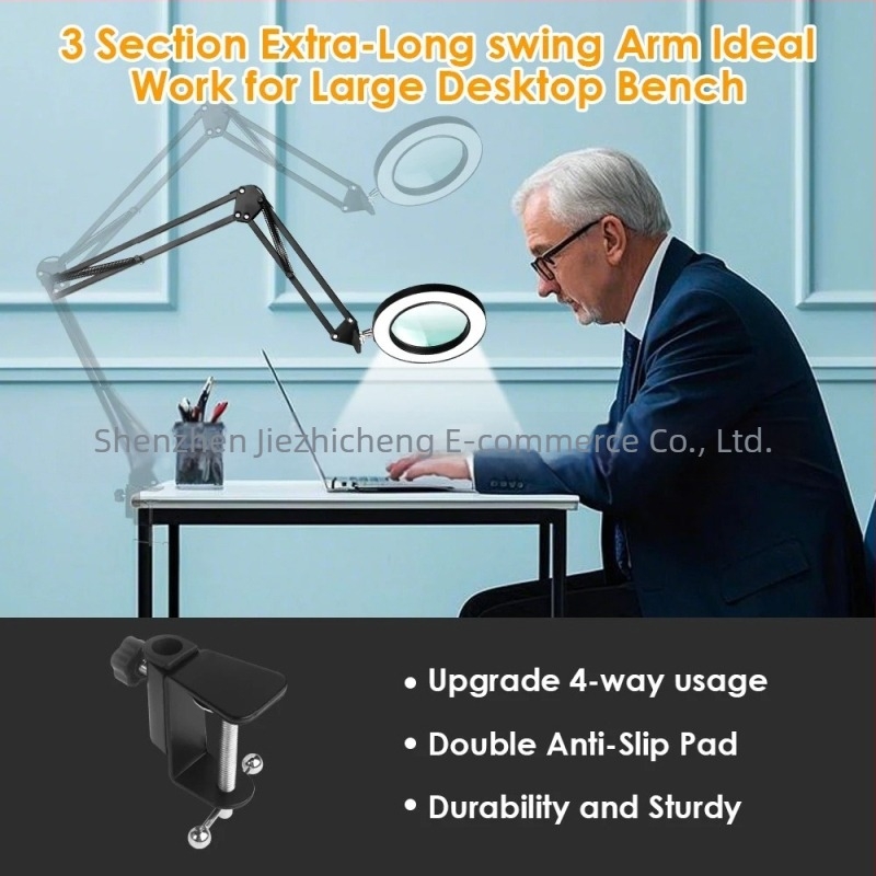 Lupă de mărire pliabilă 10x USB, iluminare LED, pentru reparații la fierul de lipit, lampă de birou și îngrijire a pielii