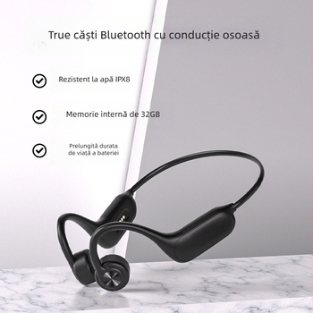 Căști Bluetooth cu conducere osoasă, IP68 rezistente la apă, Bluetooth 5.4, rază de 15 m, autonomie baterie peste 8 ore
