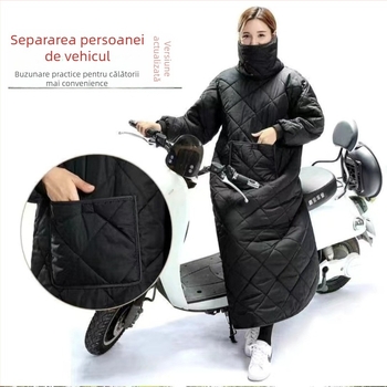 Geacă tip windbreaker din material Oxford, impermeabilă, croială dintr-o bucată, pentru tricicletă, motocicletă și vehicul electric.