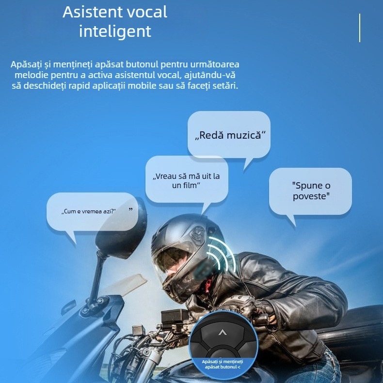 Casca de motocicletă Riding Xia Shi QXS cu headset Bluetooth, telecomandă, impermeabilă, control vocal și muzică