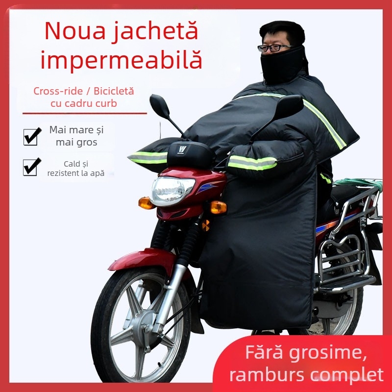 Parbriz de motocicletă, PVC, impermeabil, design dintr-o bucată