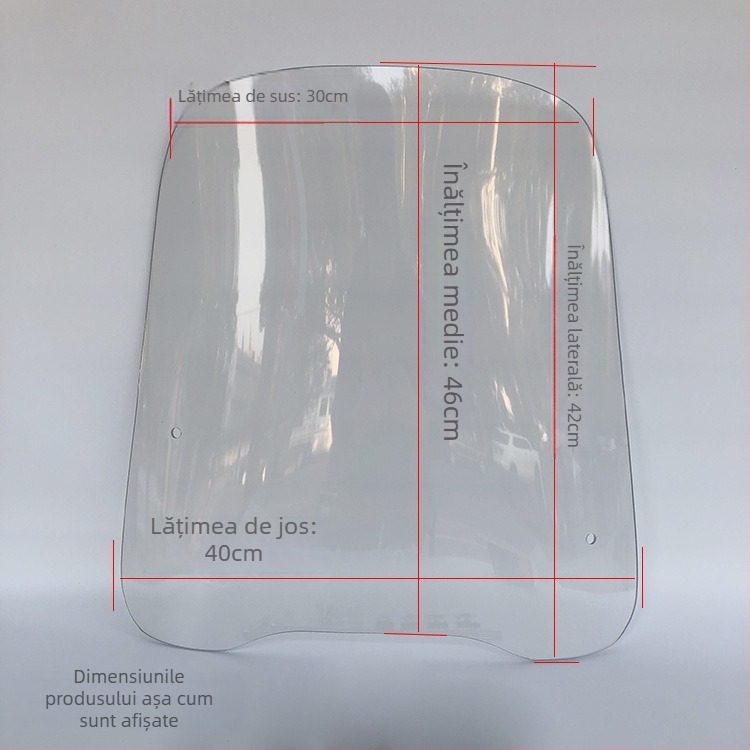 Parbriz motocicletă - universal, plastic de înaltă calitate, transparent