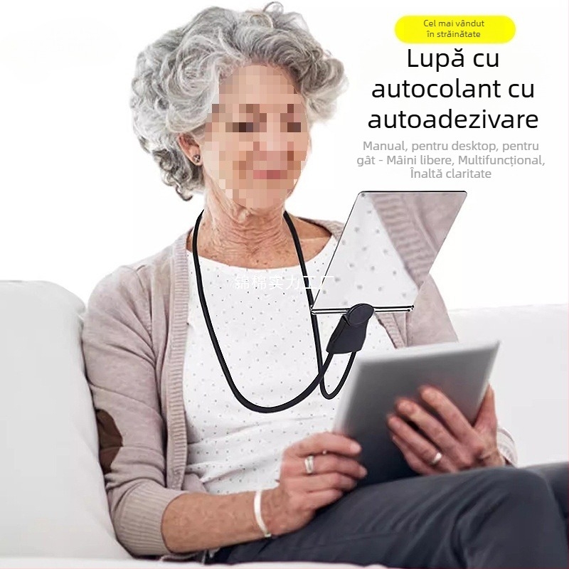 Lupă cu ecran mare, design de gât și utilizare manuală sau pe birou, claritate înaltă, multifuncțională