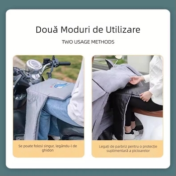 Protecții pentru picioare pentru vehicule electrice cu parbriz frontal — genunchiere pentru motociclete și scutere, stil desen animat, material cu flori de mătase