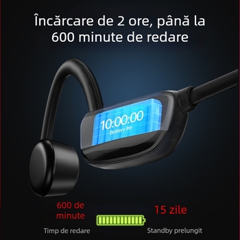 Căști Bluetooth cu conductie osoasă, 32GB memorie, IPX8, Bluetooth 5.4, autonomie peste 8 ore