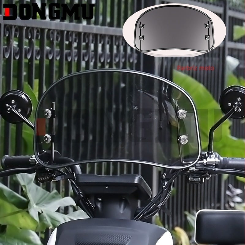 Parbriz frontal pentru motociclete și scutere, difuzor de vânt retro, HP-DF022, ABS cu suport metalic, rezistent la uzură