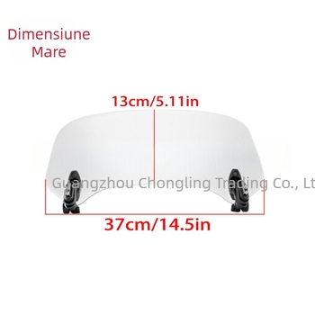 Parbriz de motocicletă cu creștere a înălțimii frontale, model Mgwde01, potrivire universală, pliabil, HD, anti-zgârieturi