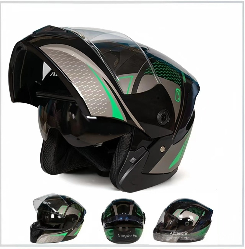 REGY cască flip-up pentru motocicletă – ABS, certificat 3C, adulți, utilizare pe tot anul, deplasări în oraș