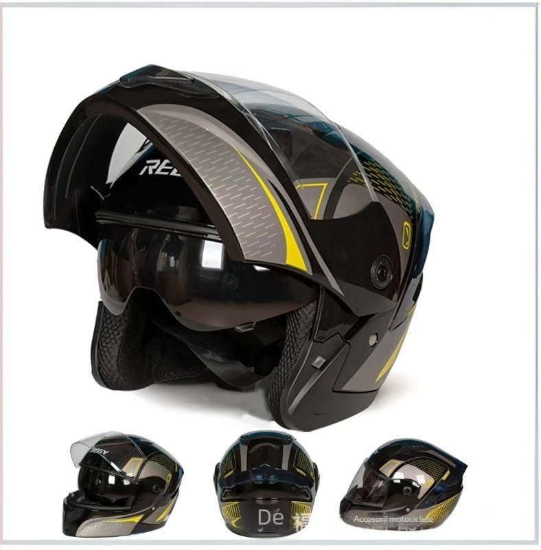REGY cască flip-up pentru motocicletă – ABS, certificat 3C, adulți, utilizare pe tot anul, deplasări în oraș