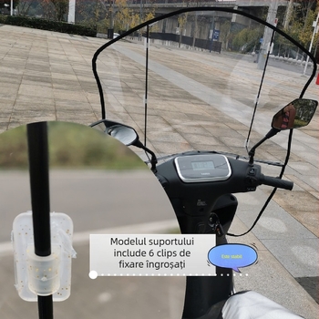 Parbriz pentru motocicletă electrică – dintr-o bucată, rezistent la uzură