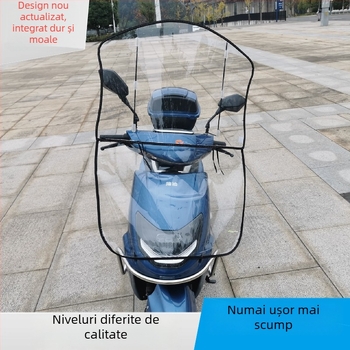 Parbriz pentru motocicletă electrică – dintr-o bucată, rezistent la uzură