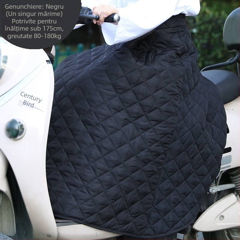 Fustă izolatoare anti-vânt pentru mașini electrice și motociclete – poliester, impermeabilă, protecție pentru picioare și genunchi, căldură la talie, pentru adulți