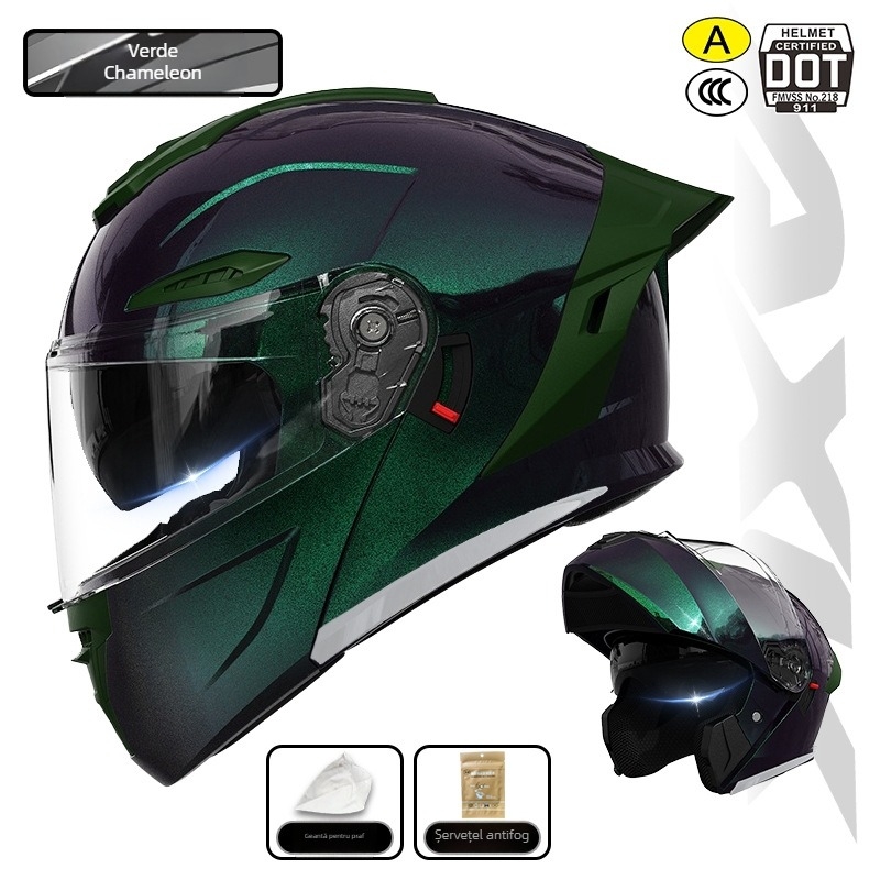 AXK cască de motocicletă cu față deschisă, ABS, pentru adulți, toate sezoanele, Gb811-2022a/3C certificat