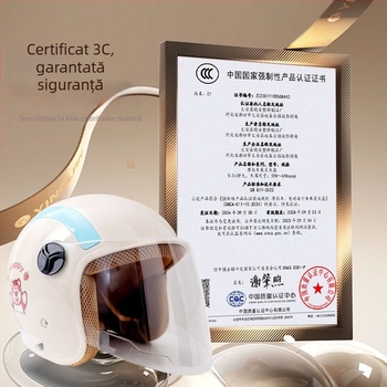  Cască pentru bicicletă electrică, stil 3/4, ABS, certificat 3C, pentru adulți