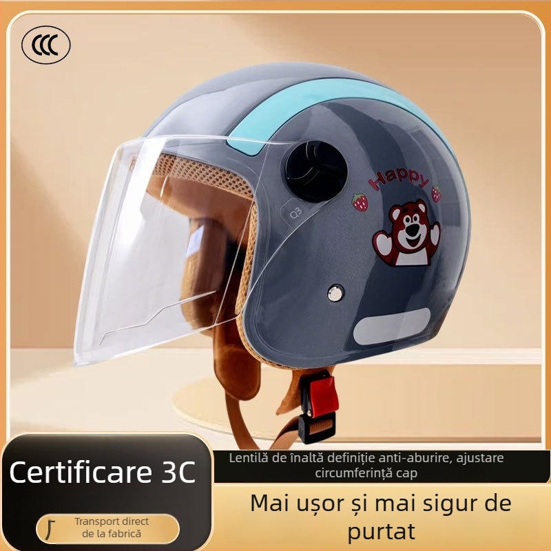  Cască pentru bicicletă electrică, stil 3/4, ABS, certificat 3C, pentru adulți