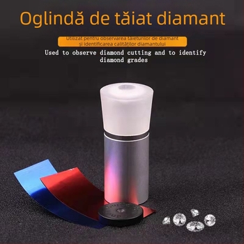 Instrument de identificare a diamantelor, construcție metalică, tăietură 8 inimi-8 săgeți, lupă 10x, marcă Southeavy suction, mai multe modele