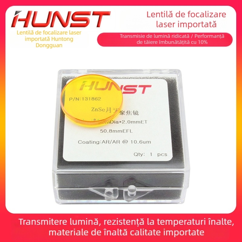 ZnSe lentilă de focalizare pentru CO2, diametrul 20 mm, lungimi focale 50,8 mm și 63,5 mm