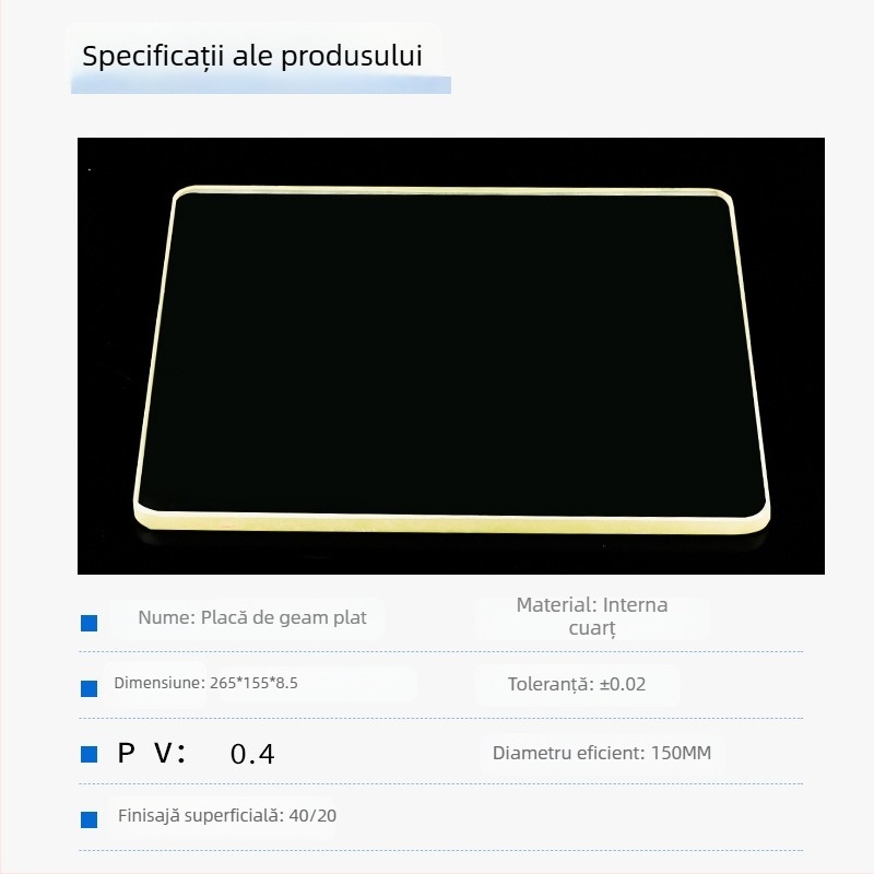 Haoxuan Fereastră de protecție cu laser – Film plat pentru fereastră, sticlă opticǎ, transmisie înaltă, precizie înaltă