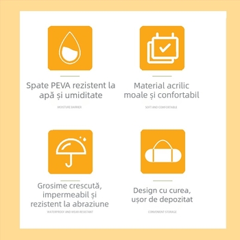 Covoraș de picnic pentru camping, protecție împotriva umezelii, țesătură acrilică cu burete și PEVA impermeabil; greutate 850 g; potrivit pentru 6 persoane; model Reel