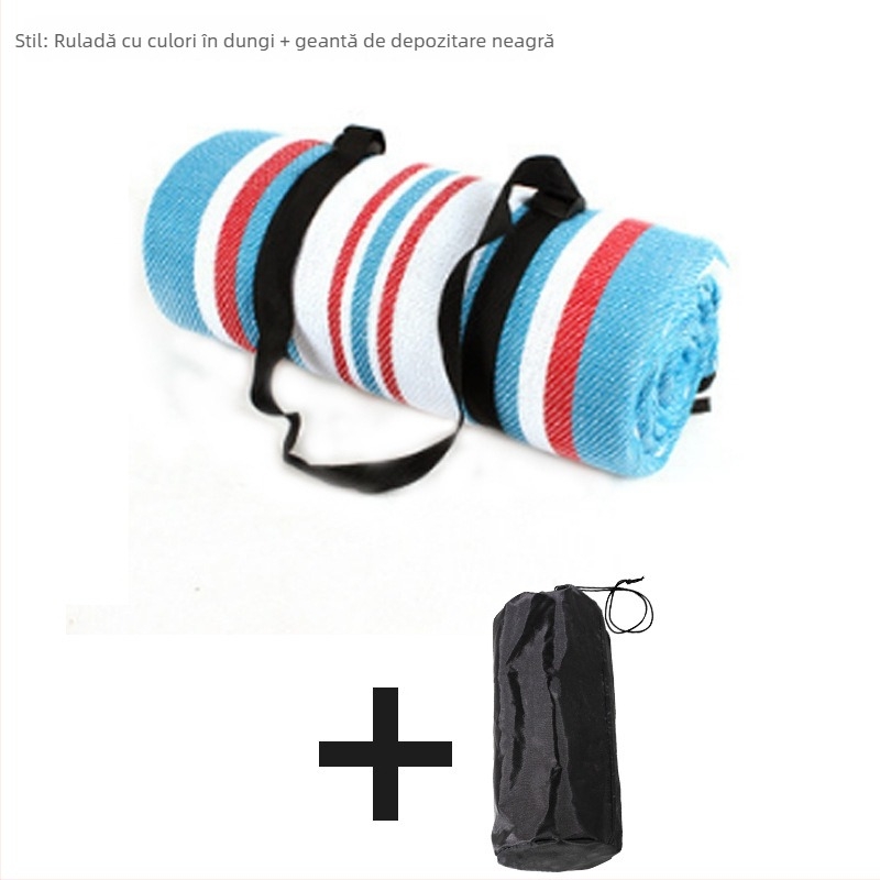 Covoraș de picnic pentru camping, protecție împotriva umezelii, țesătură acrilică cu burete și PEVA impermeabil; greutate 850 g; potrivit pentru 6 persoane; model Reel