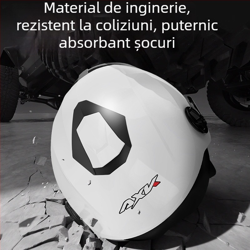 AXK cască semi-jet ABS pentru adulți, pentru motocicletă electrică, certificat 3C GB811-2022A, pentru toate anotimpurile, pentru naveta zilnică