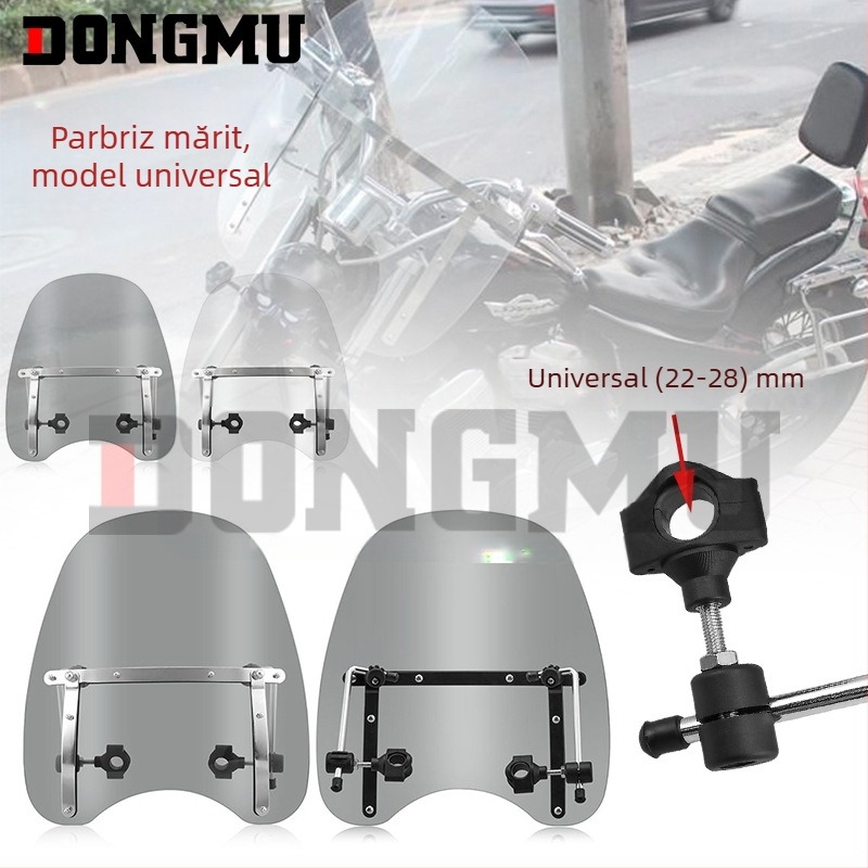 ABS placă și suport din aluminiu; personalizare disponibilă; stil deflector de vânt; model hpmp-d025; potrivire universală