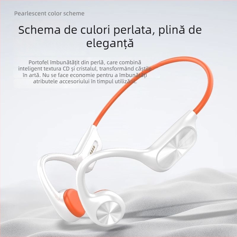Cască cu conductie osoasă, memorie încorporată de 32GB, Bluetooth 5.4, IPX8 rezistente la apă, autonomie baterie peste 8 ore