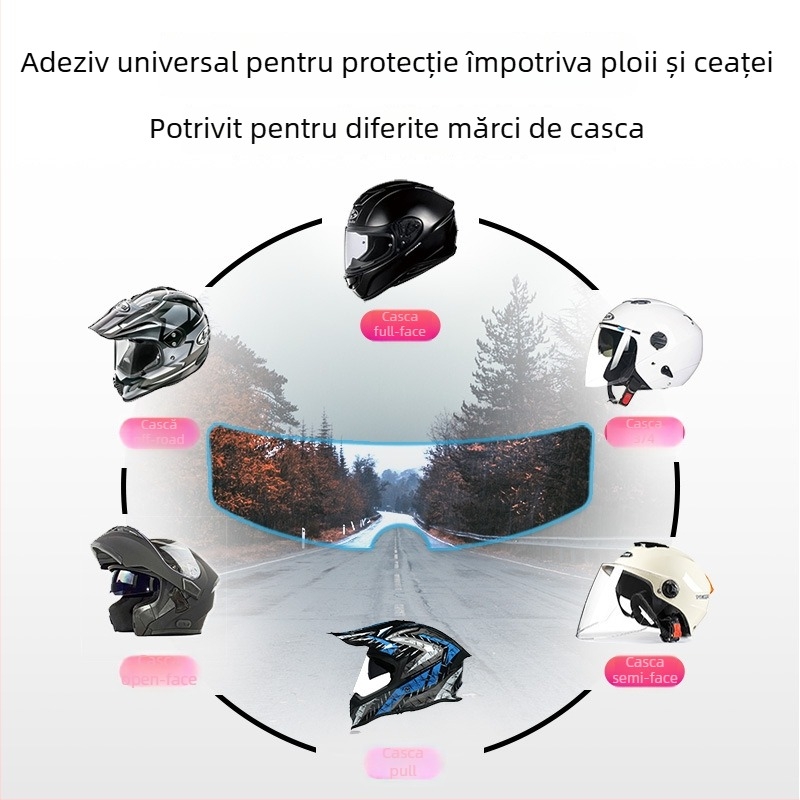 Film antifog pentru cască, material PET, pentru căști de motocicletă și vehicule electrice, antifog de durată