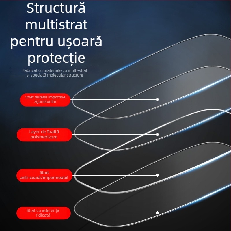 Film antifog pentru cască, material PET, pentru căști de motocicletă și vehicule electrice, antifog de durată