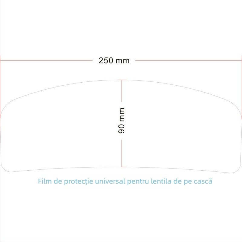 Folie de protecție vizor cască TPU — HD transparent, anti-aburire, personalizabil