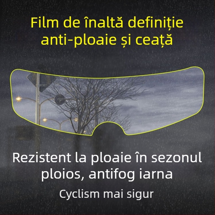 Film antifog pentru cască YCC, model YCC-061, rezistent la ploaie și ceață