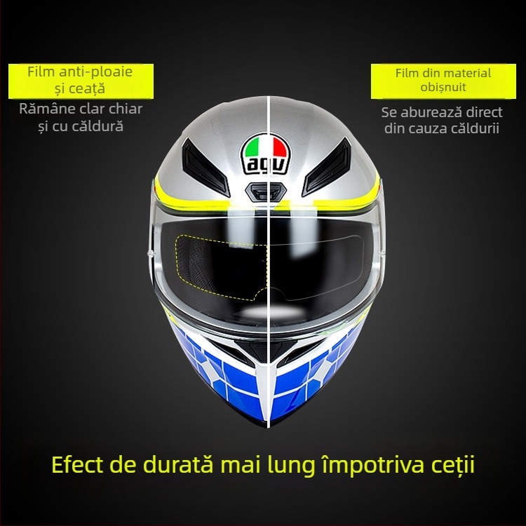 Film antifog pentru cască YCC, model YCC-061, rezistent la ploaie și ceață