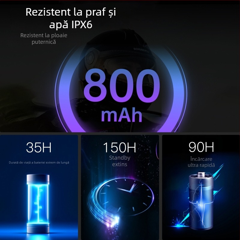 Casca de motocicletă cu headset Bluetooth și intercom încorporat (Canal: Mono; Funcție: 20394172955; Marcă: Other; Seria: Other)