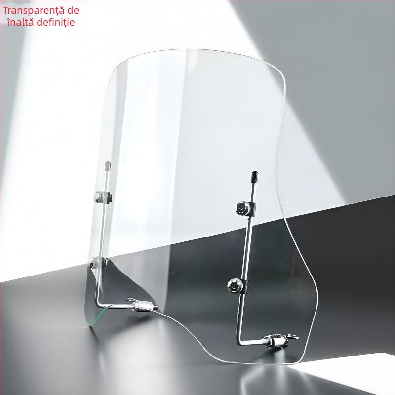 Parbriz frontal pentru vehicul electric, protecție din plastic transparent, rezistență la uzură, imprimare logo disponibilă