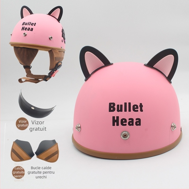 Casca de motocicletă ABS, tip half-helmet, unisex, 3C certificată, pentru toate anotimpurile