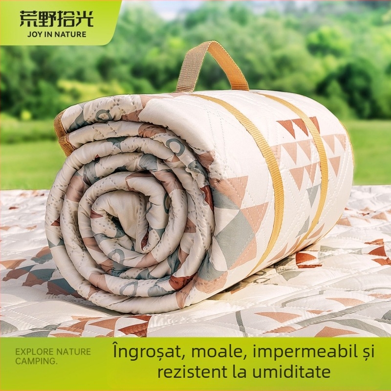 Saltea groasă pentru picnic și camping cu folie de aluminiu, impermeabilă, pliabilă EVA, pentru mai multe persoane, țesătură Chunya